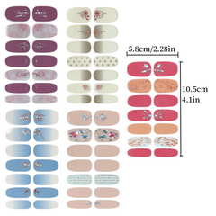 5 Sheets 3D Nail Stickers for Women Full Wraps Nail Polish Strips