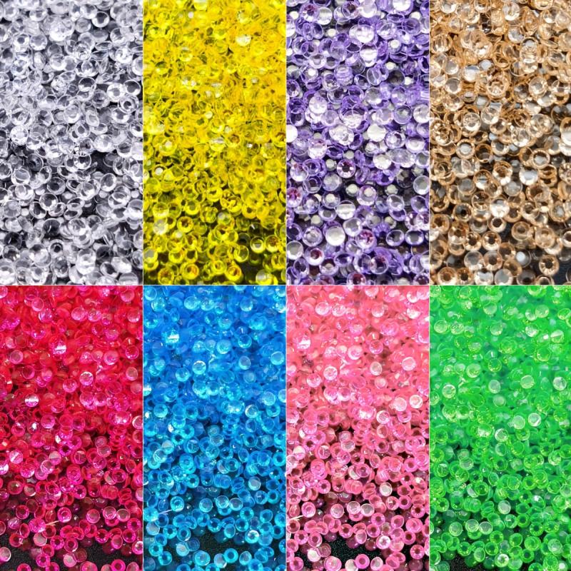 5000Pcs Pixie Nail Crystals 2mm Micro Nail Beads Iridescent Shine Charms