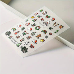 5D Embossed Chrismas Nail Stickers Set