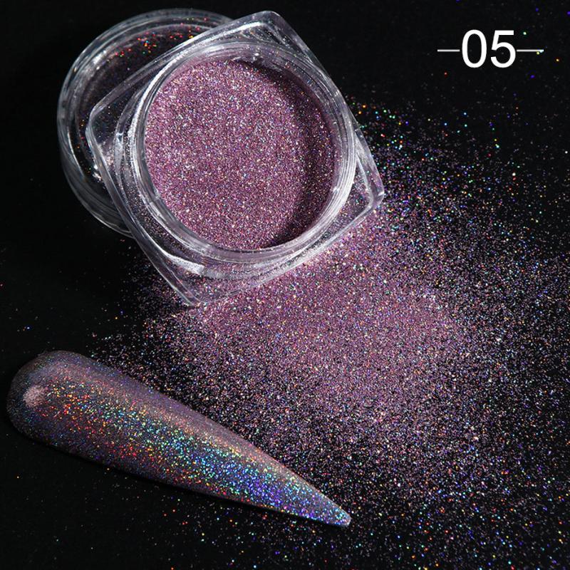 Holographic Laser Mirror Powder Nail Art Glitter Rainbow Chameleon Mirror