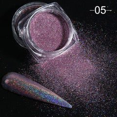 Holographic Laser Mirror Powder Nail Art Glitter Rainbow Chameleon Mirror