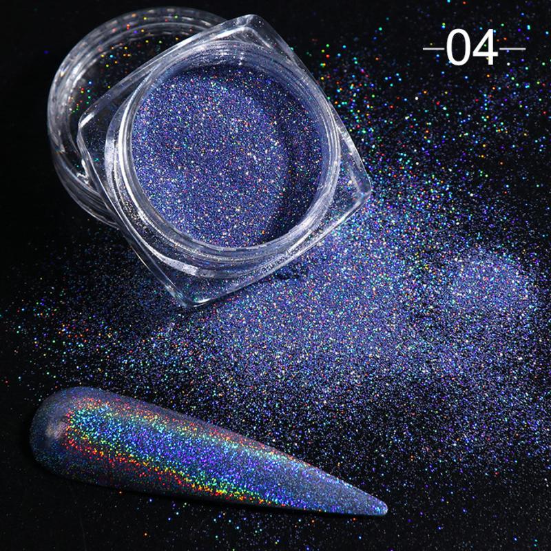 Holographic Laser Mirror Powder Nail Art Glitter Rainbow Chameleon Mirror