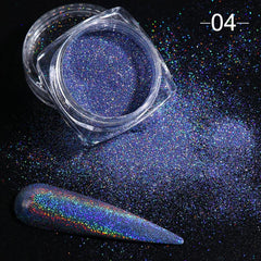 Holographic Laser Mirror Powder Nail Art Glitter Rainbow Chameleon Mirror