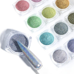 Holographic Laser Mirror Powder Nail Art Glitter Rainbow Chameleon Mirror