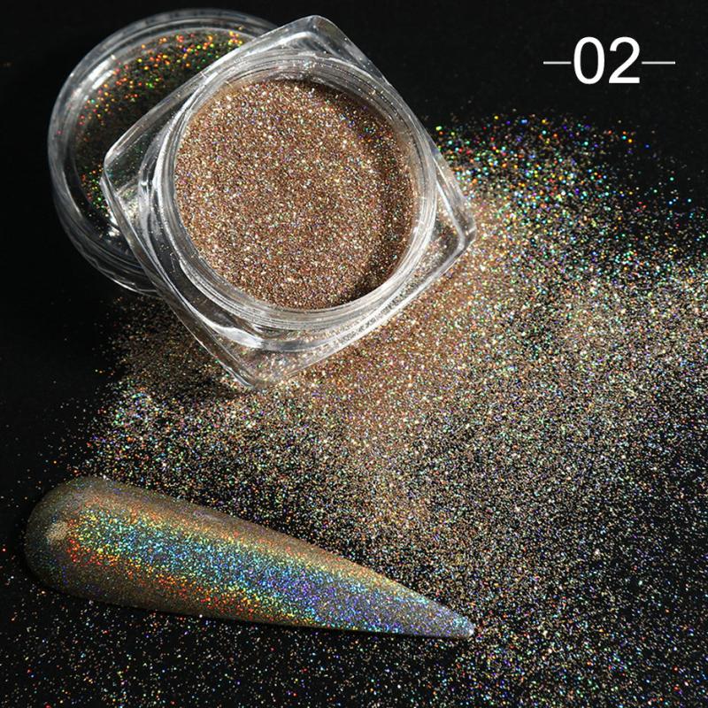 Holographic Laser Mirror Powder Nail Art Glitter Rainbow Chameleon Mirror
