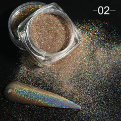 Holographic Laser Mirror Powder Nail Art Glitter Rainbow Chameleon Mirror