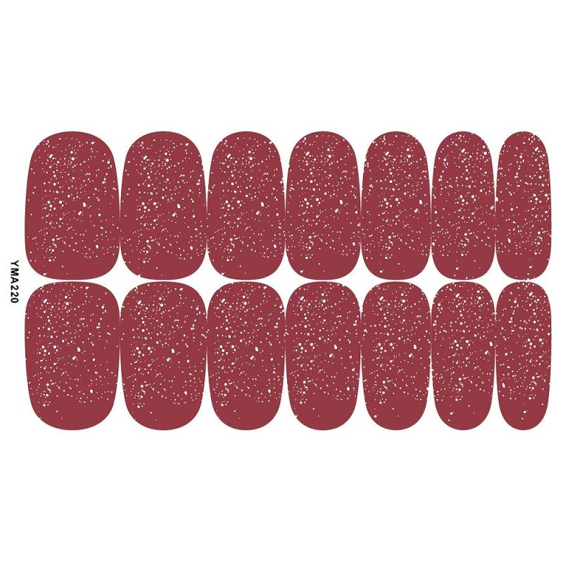 10 Sheets Glitter Nail Polish Stickers Self Adhesive Gel Art Decals Solid