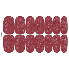 10 Sheets Glitter Nail Polish Stickers Self Adhesive Gel Art Decals Solid