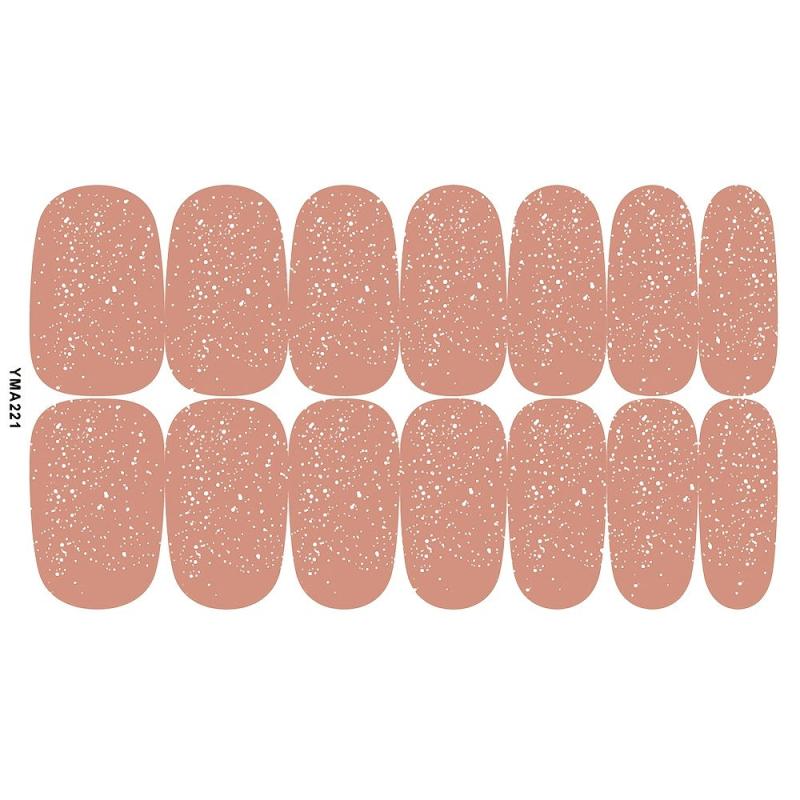 10 Sheets Glitter Nail Polish Stickers Self Adhesive Gel Art Decals Solid