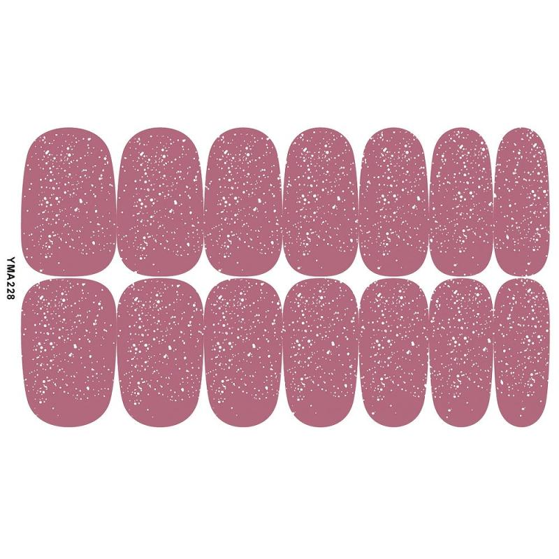 10 Sheets Glitter Nail Polish Stickers Self Adhesive Gel Art Decals Solid