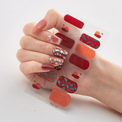 Glitter Sequins Nail Art Polish Stickers Self Adhesive Wraps Decal Tips