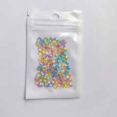 100-200pcs Heart Shaped Resin Nail Art Gemstones