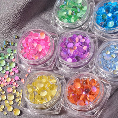Iridescent Mermaid Resin Crystal Beads Nail Art Rhinestones