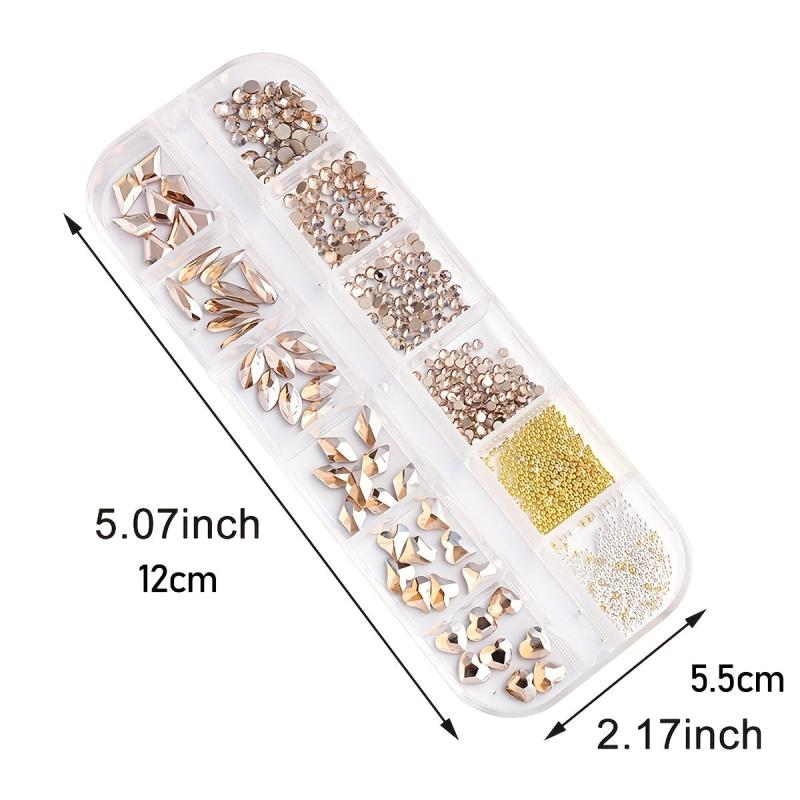 Nail Rhinestones Kit Flat AB Rhinestones DIY Crafts Gemstones