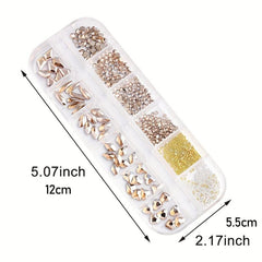 Nail Rhinestones Kit Flat AB Rhinestones DIY Crafts Gemstones