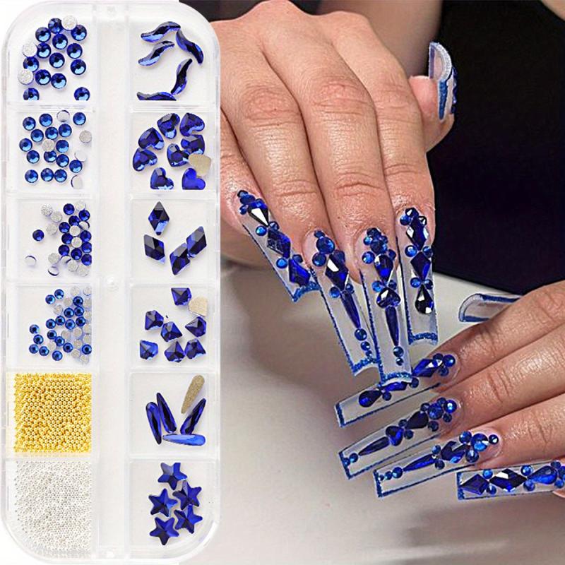 Nail Rhinestones Kit Flat AB Rhinestones DIY Crafts Gemstones
