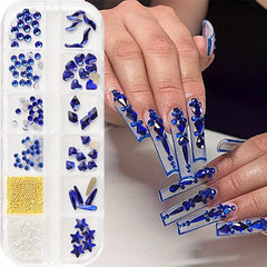 Nail Rhinestones Kit Flat AB Rhinestones DIY Crafts Gemstones