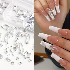 Nail Rhinestones Kit Flat AB Rhinestones DIY Crafts Gemstones