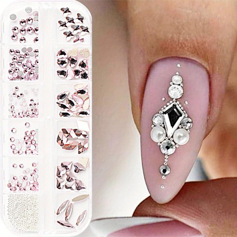Nail Rhinestones Kit Flat AB Rhinestones DIY Crafts Gemstones