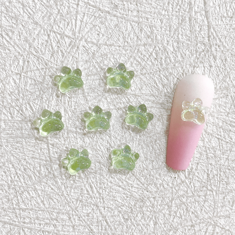 Mini 3D Paws Nail Charms Rhinestones DIY Crafts 50 Pcs
