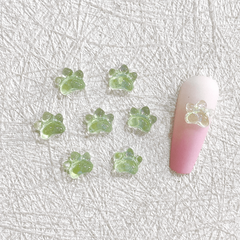 Mini 3D Paws Nail Charms Rhinestones DIY Crafts 50 Pcs