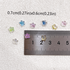 Mini 3D Paws Nail Charms Rhinestones DIY Crafts 50 Pcs