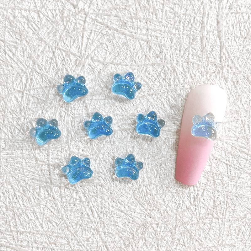 Mini 3D Paws Nail Charms Rhinestones DIY Crafts 50 Pcs