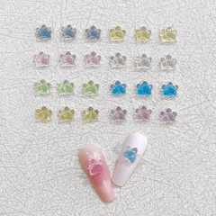 Mini 3D Paws Nail Charms Rhinestones DIY Crafts 50 Pcs