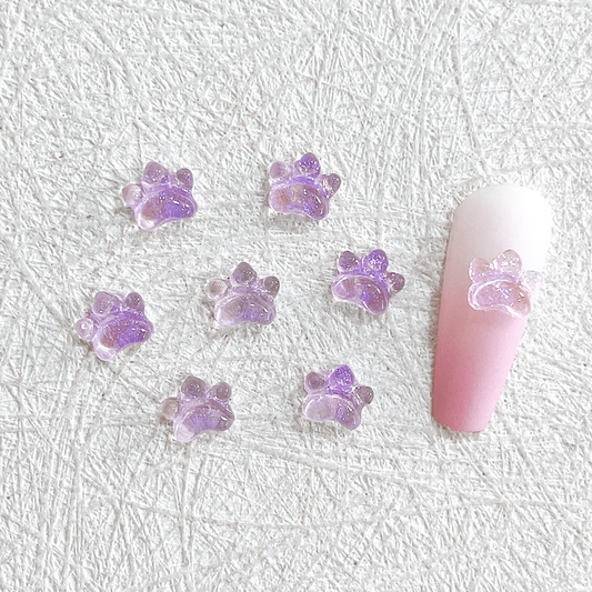 Mini 3D Paws Nail Charms Rhinestones DIY Crafts 50 Pcs