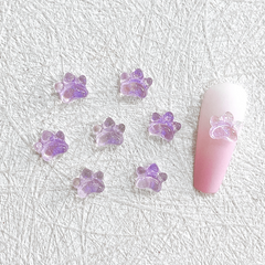 Mini 3D Paws Nail Charms Rhinestones DIY Crafts 50 Pcs