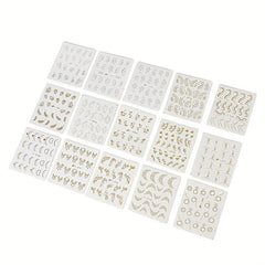 30 Golden Butterfly Nail Stickers - Easy to Apply Long Lasting Nail Art