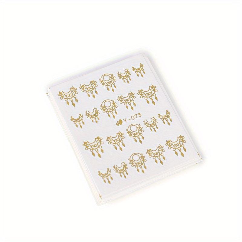 30 Golden Butterfly Nail Stickers - Easy to Apply Long Lasting Nail Art
