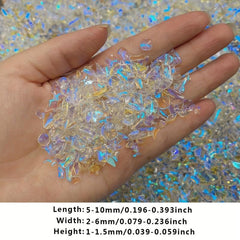 Aurora Glass Crystal Nail Art Rhinestones Flat Back Diamonds