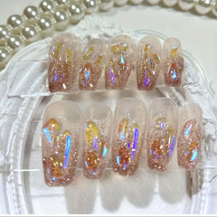 Aurora Glass Crystal Nail Art Rhinestones Flat Back Diamonds