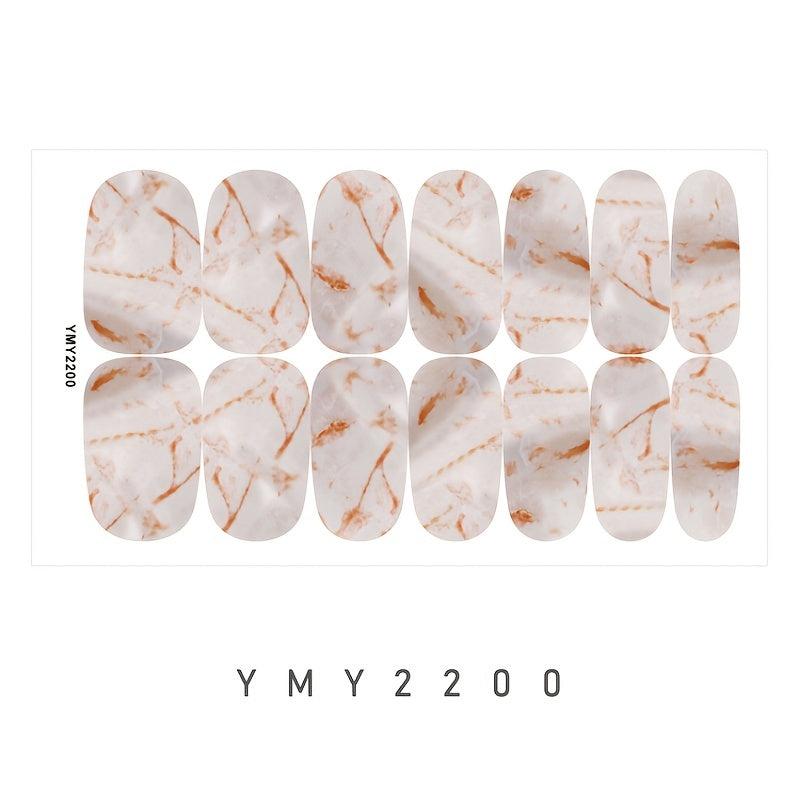 Marble Nail Art Stickers Self Adhesive Nail Decals for DIY Manicures