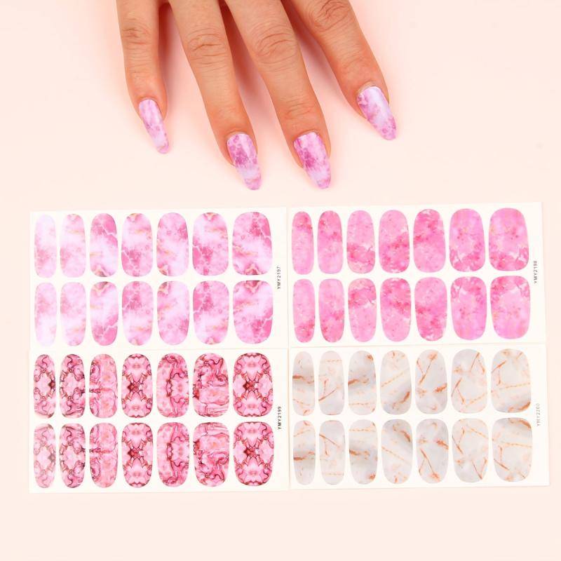 Marble Nail Art Stickers Self Adhesive Nail Decals for DIY Manicures