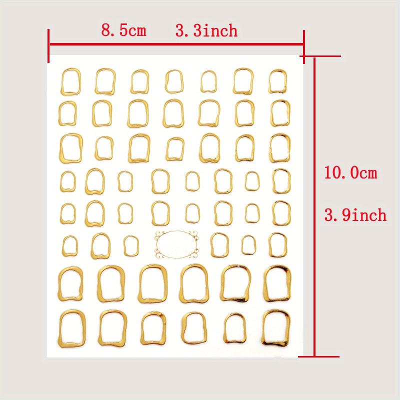 3D Laser Nail Decals Holographic Nail Supplies Golden Silvery Acrylic Stickers