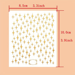 3D Laser Nail Decals Holographic Nail Supplies Golden Silvery Acrylic Stickers