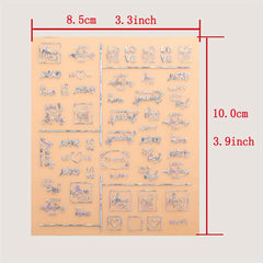 3D Laser Nail Decals Holographic Nail Supplies Golden Silvery Acrylic Stickers