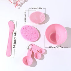 7pcs Face Mask Mixing Bowl Set DIY Facial Mask Tool Kit with Spatula Brush