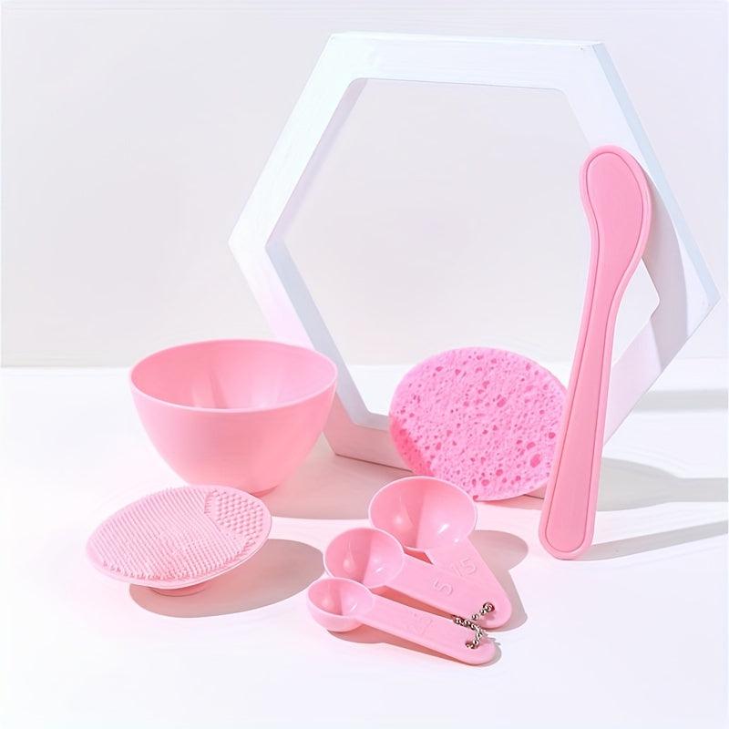 7pcs Face Mask Mixing Bowl Set DIY Facial Mask Tool Kit with Spatula Brush