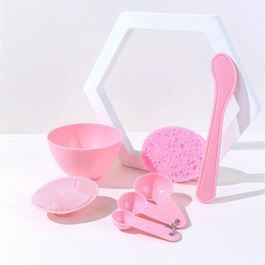 7pcs Face Mask Mixing Bowl Set DIY Facial Mask Tool Kit with Spatula Brush