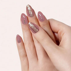 Pink Glitter Nail Polish Stickers Self Adhesive Manicure Kit for Women Girls