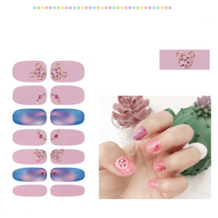 5 Sheets Glitter Gradient Nail Polish Stickers Self Adhesive Nail Decals