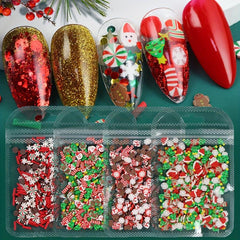 Mixed Snowflake 3D Resin Flakes for Gel Charms Nails