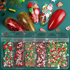 Mixed Snowflake 3D Resin Flakes for Gel Charms Nails