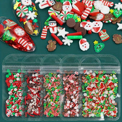 Mixed Snowflake 3D Resin Flakes for Gel Charms Nails