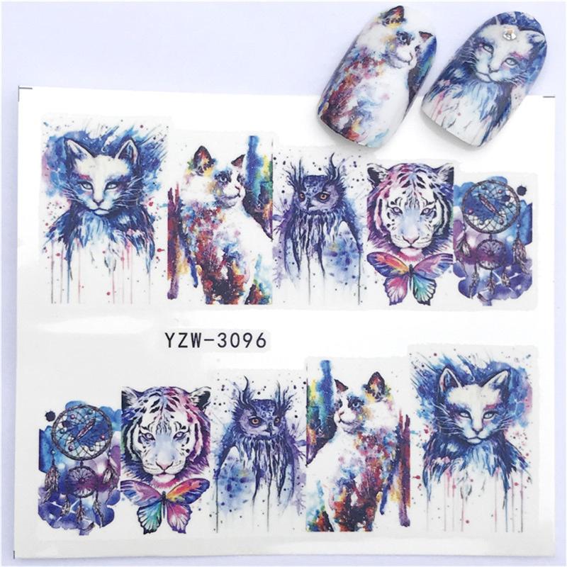 Animal Mermaid & Floral Nail Stickers - Fun Easy Nail Art Decoration