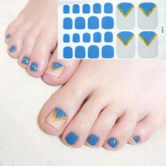 Glitter Summer Style Toe Nail Sticker Full Cover Toe Nail Art Supplies