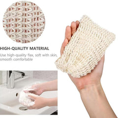 5 Pack Natural Sisal Mesh Soap Bags - Exfoliating and Moisturizing